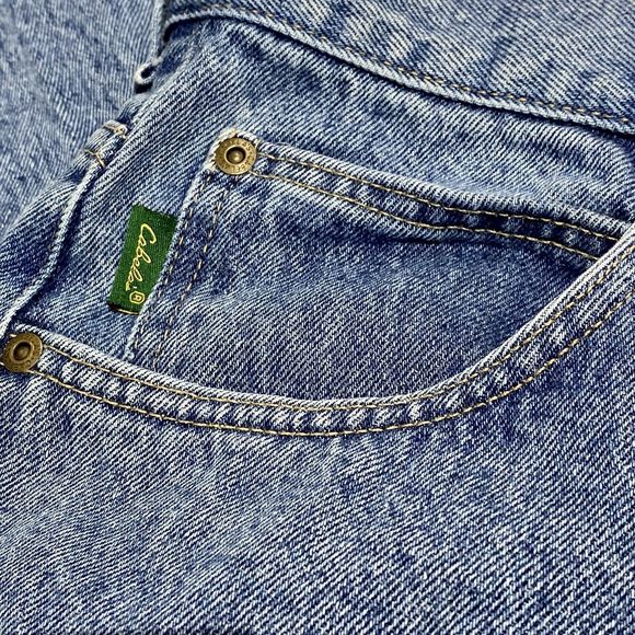 Cabelas Men’s Size 46L (46x33) Medium Wash Blue Denim Jeans - Picture 3 of 6